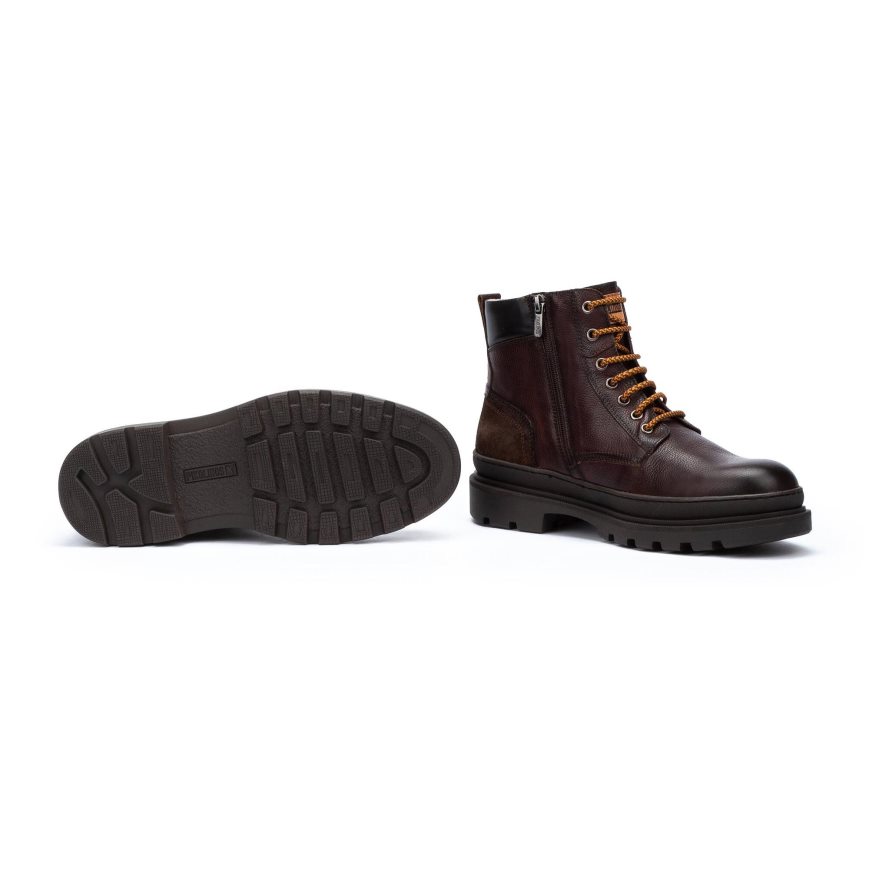 Men's Pikolinos OURENSE Ankle Boots Brown | NZ H87A953